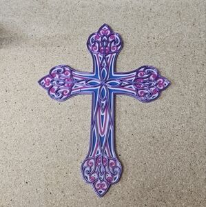 3D printed filigree cross